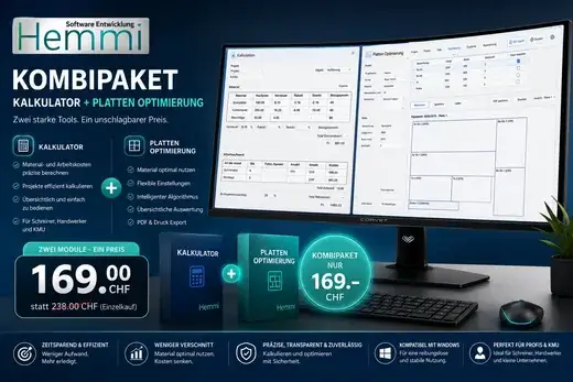 Kalkulator + Platten Optimierung